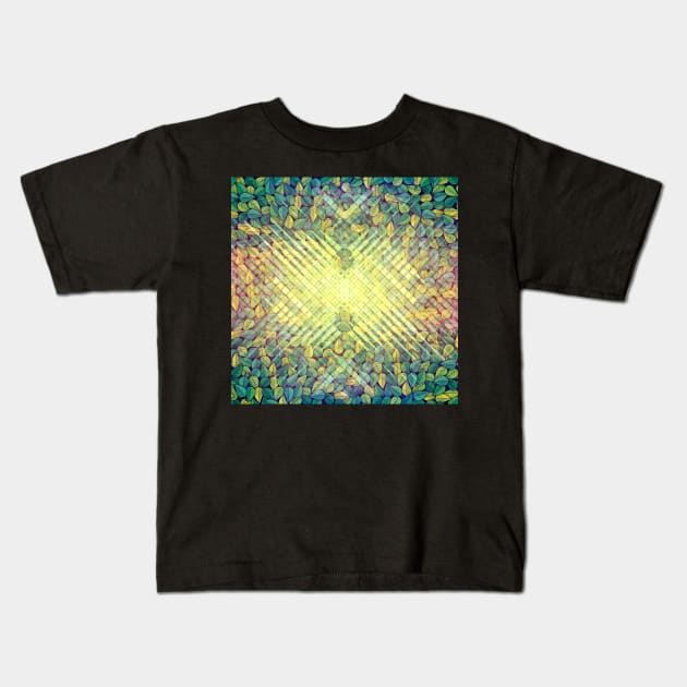 Abstract Leaves Kids T-Shirt by Danion